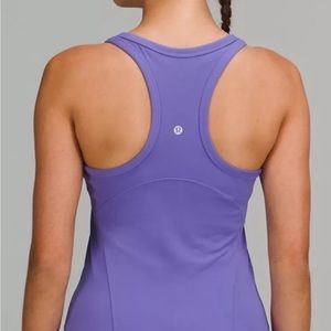 Lululemon align waist length racer back tank top size 4 wild indigo